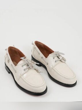 4. LABUCQ $540 Leather Ivory Loafers